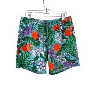 Vineyard Vines Chappy Orange Fruit Print Swim Trunks NWOT